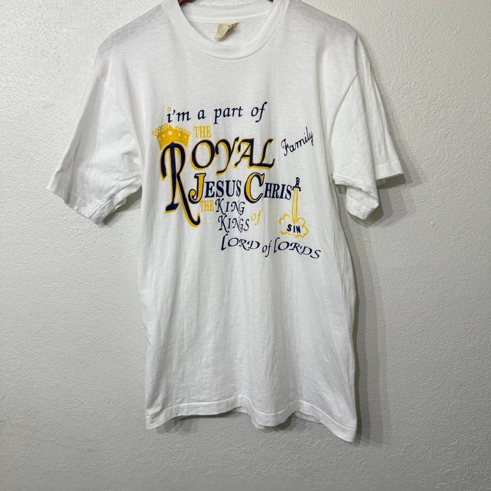 Vintage 80's White cotton Jesus Christ tee